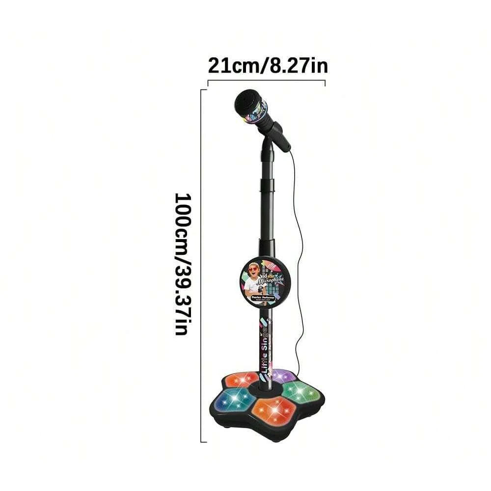 Kids Karaoke Microphone Stand – Portable Music Singing Toy, Adjustable Height