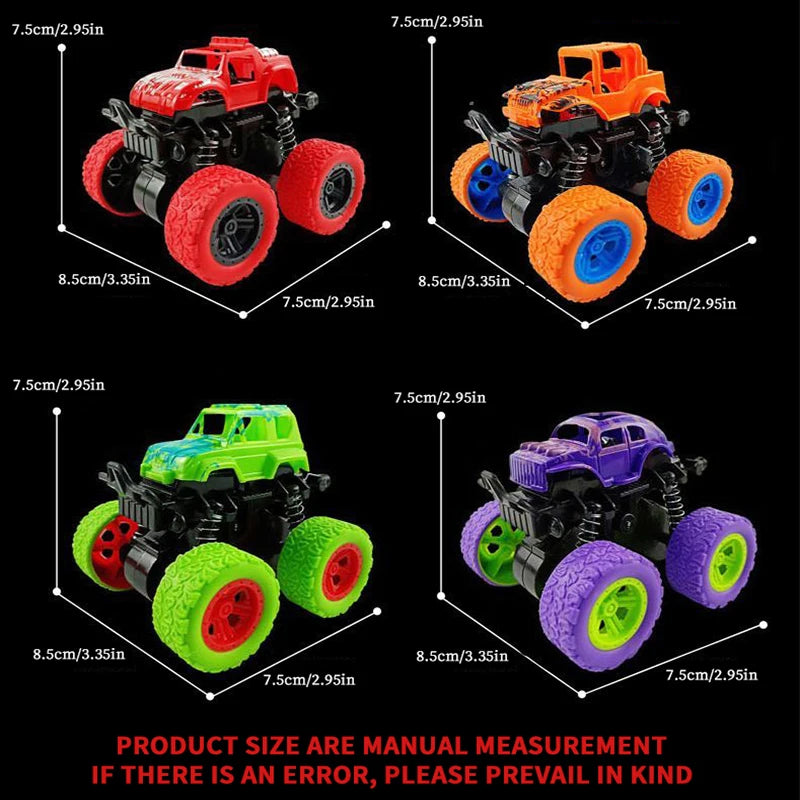 Inertial Off-Road 4WD Stunt Car – 360° Rotating Climbing Vehicle, Shockproof & Fall-Resistant Toy Truck for Kids