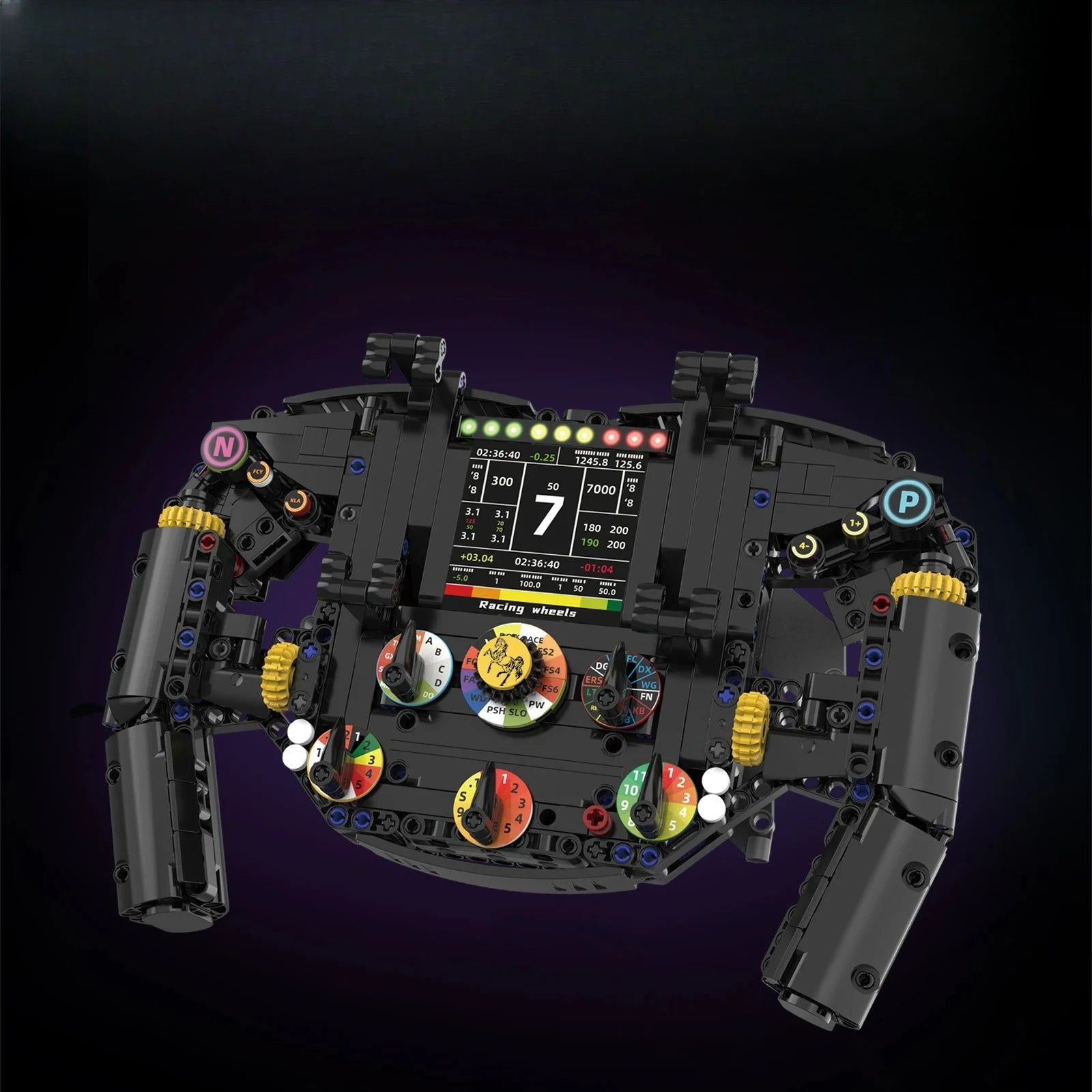 833 PCS Steering Wheel Building Blocks – Racing Simulation Model & Phone Holder Toy