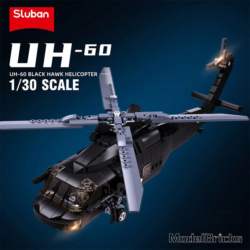 692PCS Military UH-60L Medical Rescue Helicopter Building Blocks Set 🚁