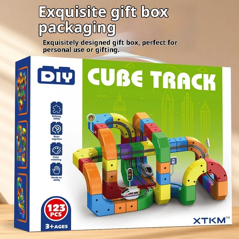 Electric Magnetic Anti-Gravity Track Set – 100+ PCS STEM Railway Building Toy